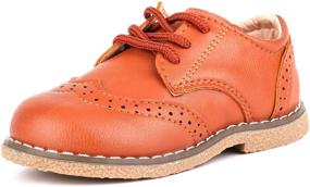 img 4 attached to 👞 Moceen Classic Lace Up Comfort Boys' Shoes and Oxfords - Enhance Uniform Footwear for Maximum Comfort and Style