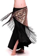 royal smeela belly dance hip scarf with sequins and tassels - triangle bellydance hip scarves wrap skirt for women - tribal dancer costumes logo