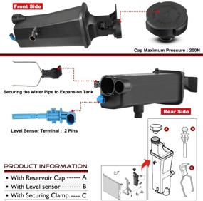 img 3 attached to 🔧 Высококачественный Расширительный бачок охлаждающей жидкости двигателя с датчиком и крышкой замена для BMW E46 320i 323i 323Ci 325i 325Ci 325xi 328i 328Ci 330i 330Ci 330xi (1999-2006)