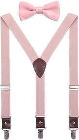 img 4 attached to Набор регулируемого эластичного галстука и подтяжек ORSKY для мужчин и мальчиков: стильный и комфортный.