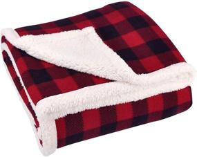 img 2 attached to 🔥 Sunbeam Electric Throw - Reversible Imperial Plush with Sherpa - Premium Sherpa and Ultra Soft - 3 Heat Settings, 3 Hour Auto-off - Plaid Red and Black on White - 50 x 60