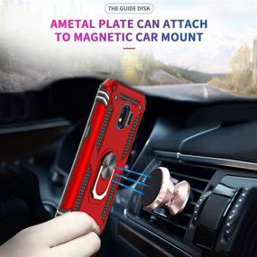 img 2 attached to 📱 LeYi Compatible Samsung J2 Core/J2 2019 Case with Tempered Glass - Military Grade Protection, Car Kickstand, Red [2 Pack] Screen Protector