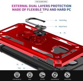 img 1 attached to 📱 LeYi Compatible Samsung J2 Core/J2 2019 Case with Tempered Glass - Military Grade Protection, Car Kickstand, Red [2 Pack] Screen Protector