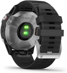 img 2 attached to 🏃 Garmin fenix 6, Мультиспортивные часы с GPS, V02 Max, корректированный для тепла и высоты, датчики пульса оксигена и фокус на нагрузке тренировки, серебристые с черным ремешком