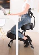 🪑 sleekform kneeling chair with ergonomic backrest, adjustable posture stool for home and office - enhanced seo логотип