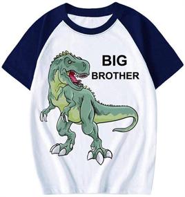 img 2 attached to Brother Meaningful Dinosaur Toddler T Shirt Boys' Clothing