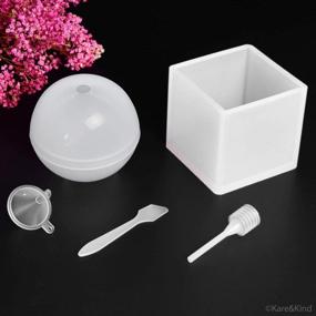 img 3 attached to 🔮 Silicone Cube and Sphere Molds - Set of 2 for Polymer Clay and Resin Epoxy - DIY Clear or Opaque Object Creation - Easy Release - Soft, Durable, Reusable - Ideal for Jewelry, Candles, Soap Making