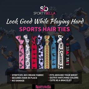 img 1 attached to 🤸 Infinity Collection Gymnastics Hair Ties: Premium Hair Accessories for Girls Gymnastics - Elastic for Gymnasts