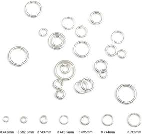 img 3 attached to 💍 BEADIA 925 Sterling Silver Jump Rings 0.6x3.5mm: Premium Jewelry Findings (100pcs)