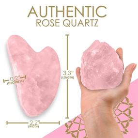 img 2 attached to 🌹 Radiant Harmony Gua Sha - Rose Quartz Facial Massage Tool: Your Ultimate Face Massager for Effective Skincare - Luxurious Packaging & Guide Included