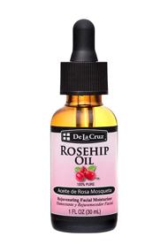 img 4 attached to 🌹 Organic De La Cruz Rosehip Oil, Premium Cold-Pressed Chilean Rosehip Seed oil, Natural Anti Aging Moisturizer for Diminishing Fine Lines, Wrinkles, and Scars 1Fl Oz