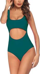 img 2 attached to Ekouaer Padded Keyhole Swimsuit Swimwear Women's Clothing in Swimsuits & Cover Ups