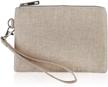 vegan leatherette clutch pouch purse women's handbags & wallets for wristlets logo