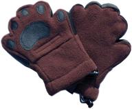 🧤 brown animal print mittens for kids – boys' winter accessories logo