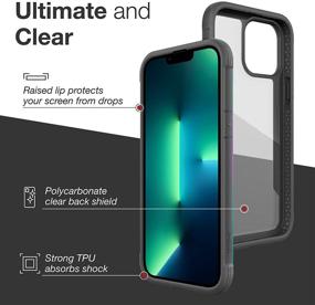 img 1 attached to 📱 Raptic Shield iPhone 13 Pro Max Case: Shock Absorbing & Durable Aluminum Frame, 10ft Drop Tested, Iridescent