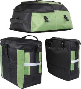 img 1 attached to 🚲 Huntvp 3 in 1 Bike Pannier Bag: Versatile Rear Rack Bag for Convenient Cycling with Rain Cover