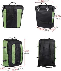 img 3 attached to 🚲 Huntvp 3 in 1 Bike Pannier Bag: Versatile Rear Rack Bag for Convenient Cycling with Rain Cover