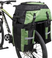 🚲 huntvp 3 in 1 bike pannier bag: versatile rear rack bag for convenient cycling with rain cover logo