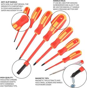 img 3 attached to Insulated Electrician Screwdriver Magnetic Electroprobe