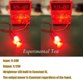 img 1 attached to 🚦 Enhance Your Vehicle's Safety with iBrightstar's Newest 9-30V Flashing Strobe Blinking Brake Lights 1157 2057 2357 7528 BAY15D LED Bulbs with Projector - Designed to Replace Tail Brake Stop Lights, Brilliant Red