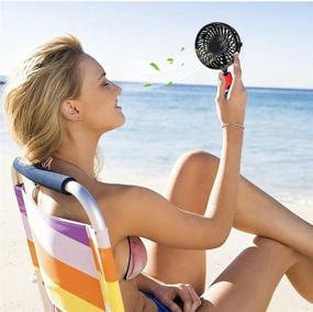 img 1 attached to 👩 Portable Neck Fan Hand Free Personal Fan 2 in 1 with LCD Display, Rechargeable 4000mAh Fan 3 Speeds Detachable, 360 Degree Adjustable for Sports, Cooking, Traveling (Black)