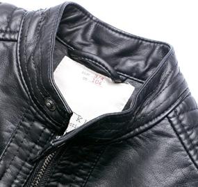 img 2 attached to New Spring LJYH Boys Leather Jackets with Collar – Motorcycle Style Faux Leather Zipper Coats for Children