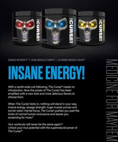 img 2 attached to 💪 The Curse! Pre Workout Supplement by JNX Sports - Intense Energy & Focus, Strength Gains, Enhanced Blood Flow - Nitric Oxide Booster with Creatine & Caffeine - Blue Raspberry, 50 Srv