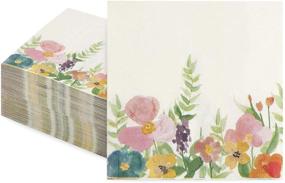 img 4 attached to 🌸 100 Pack of Vintage Floral Paper Napkins for Bridal Shower, Tea Party & Luncheon - 6.5 x 6.5 Inches