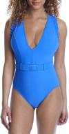 👙 skinny dippers women's swimwear jelly beans cinch ruffle sleeve soft cup one piece swimsuit - comfortable and chic beachwear logo