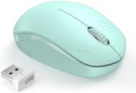 🖥️ seenda wireless mouse - quiet 2.4g mouse with usb receiver for pc, tablet, laptop - mint green logo