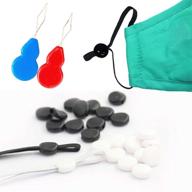 🎒 pack of 60 silicone cord locks for drawstring masks, non-slip toggles for mask adjuster, elastic buckle cord stops for mask adjustment logo