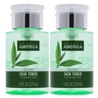 🌿 beauty america tea tree facial toner: no-leak, push-top pump (2 pack) - get refreshing and clear skin logo