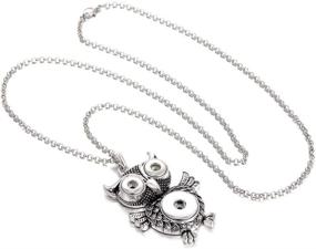 img 1 attached to 🦉 20MM Lovglisten Snap Jewelry Necklace - Cute Owl Style Shape Snaps Jewelry Charms