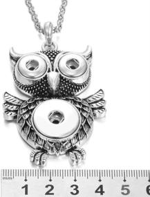 img 2 attached to 🦉 20MM Lovglisten Snap Jewelry Necklace - Cute Owl Style Shape Snaps Jewelry Charms