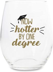 img 4 attached to 🥂 Toast to Success: Graduation Wine Glass Gift, Now Hotter by One Degree - Perfect 15oz Stemless Wine Glass for Celebrating College and High School Graduates