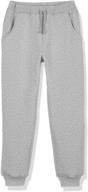👖 soft faux sherpa jogger pants for kids | unisex casual sweatpants for boys and girls ages 4-12 years logo