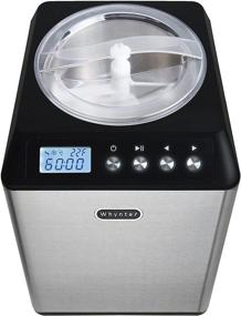 img 2 attached to 🍦 Efficient and Convenient: Whynter ICM-201SB Upright Automatic Ice Cream Maker with 2 Quart Capacity and Built-in Compressor for Speedy Ice Cream Delights, LCD Digital Display, Timer, and Stainless Steel Mixing Bowl