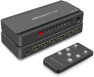 🔁 hdmi переключатель 5x1: пятипортовый hdmi переключатель с пультом ду и поддержкой 4kx2k 3d ultra hd! логотип