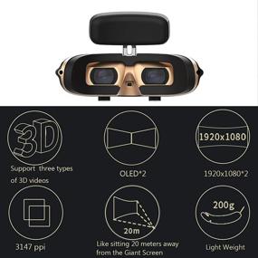 img 3 attached to GOOVIS Pro Head-Mounted Display with Sony 1080p HD Screens, 3D Theater Goggles, 3D Viewer Supporting 4K Blue-ray Display, Compatible with Set-top Box, Drones, PS4, Xbox One, PC Nintendo, and Smartphones