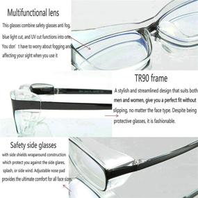 img 1 attached to 👓 2 набора защитных очков: эргономический блокирующий синий свет очки для мужчин и женщин – черный и леопард