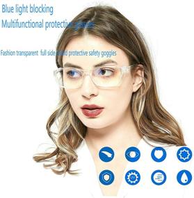 img 3 attached to 👓 2 набора защитных очков: эргономический блокирующий синий свет очки для мужчин и женщин – черный и леопард