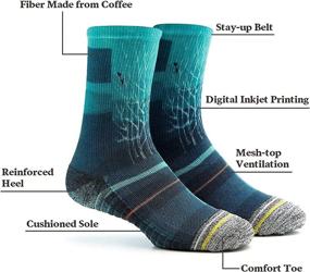 img 1 attached to ☕ APRIME ECO-CAFE Crew Cushion Outdoor Socks for Hiking, Trail Running, Climbing, and Cycling - Made with Coffee Grounds