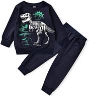 dinosaur toddler sweatshirt set for boys: comfortable and stylish boys' clothing logo