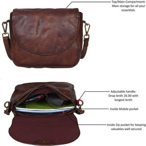 img 3 attached to Authentic Vintage Women's Handbags & Wallets with Crossbody Shoulder Crossover Design