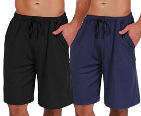 img 2 attached to Men's Casual Pajama Bottoms with Pockets - Ekouaer Clothing for Sleep & Lounge