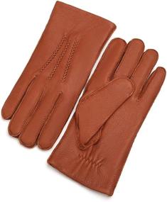 img 4 attached to 🧤 YISEVEN Deerskin Cashmere Handsewn Motorcycle Gloves for Optimal Comfort and Protection