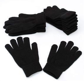 img 1 attached to 🧤 Keep Your Fingers Warm and Cozy with Cooraby Winter Knitted Stretchy Gloves