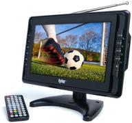 📺 tyler 10” portable tv lcd monitor 1080p with rechargeable lithium battery, 3 antenna, hdmi, sd, usb, rca, fm radio, digital tuner, av inputs, ac/dc, tv stand, remote control - ideal for kids car travel logo
