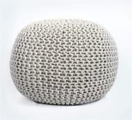 knitted cotton macrame ottoman footrest home decor логотип