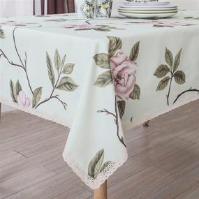 img 4 attached to 🌊 Wewoch Waterproof Decorative Tablecloth - 60X84 Inch for Enhanced SEO